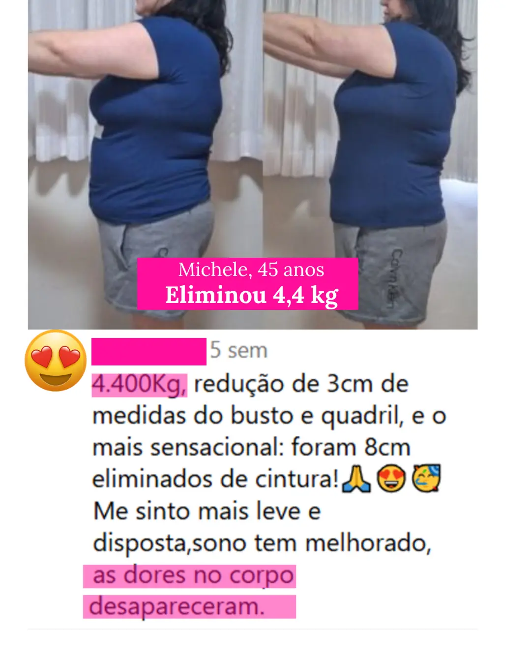 Resultado de aluna da Imersão Renascer Magra