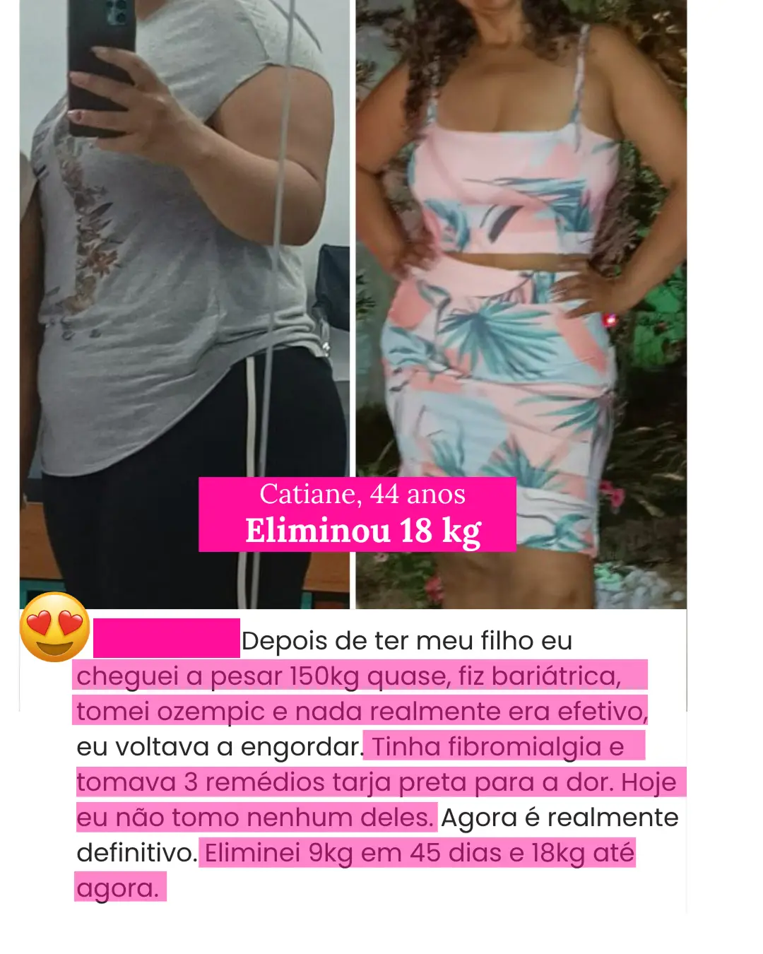 Resultado de aluna da Imersão Renascer Magra